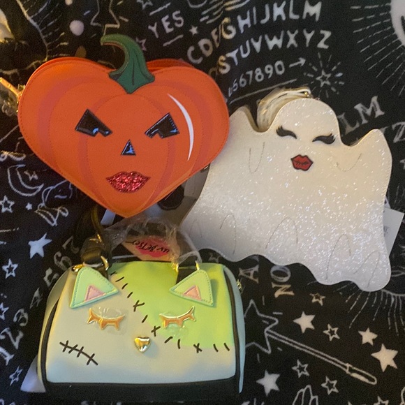 Betsey Johnson Handbags - Betsey Johnson Halloween Purses -set of 3  Ghost, Frankenstein & Pumpkin